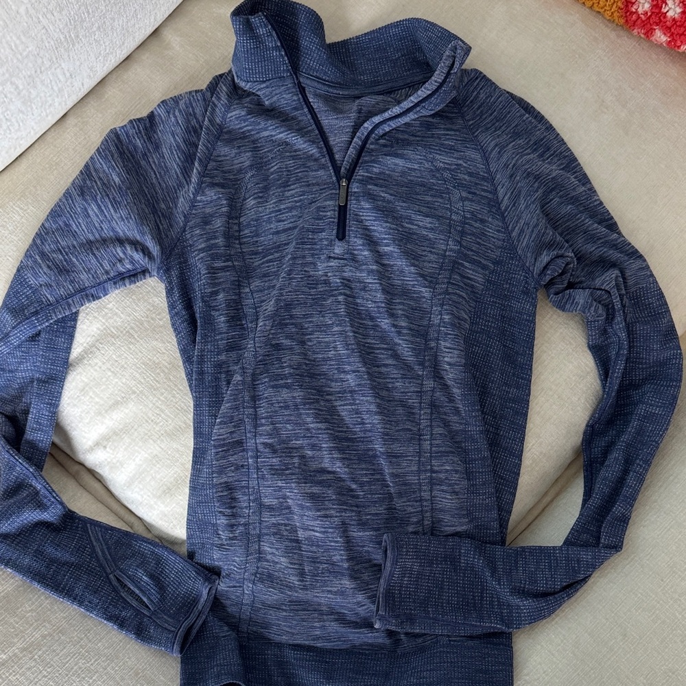 Blue Quarter-Zip Pullover Lululemon swiftly tech